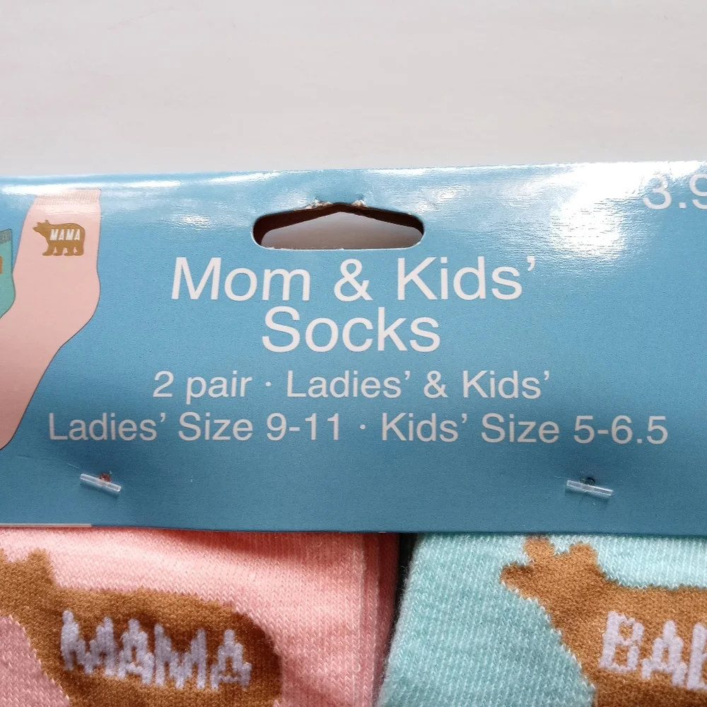 Mom & Kids' Socks Size 9-11 , 5-6.5